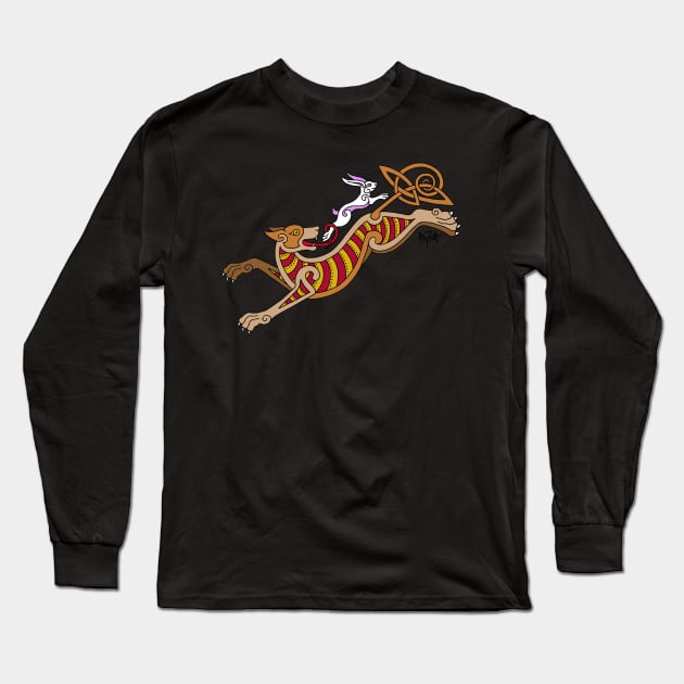 Celtic Hound and Hare Long Sleeve T-Shirt by patfish